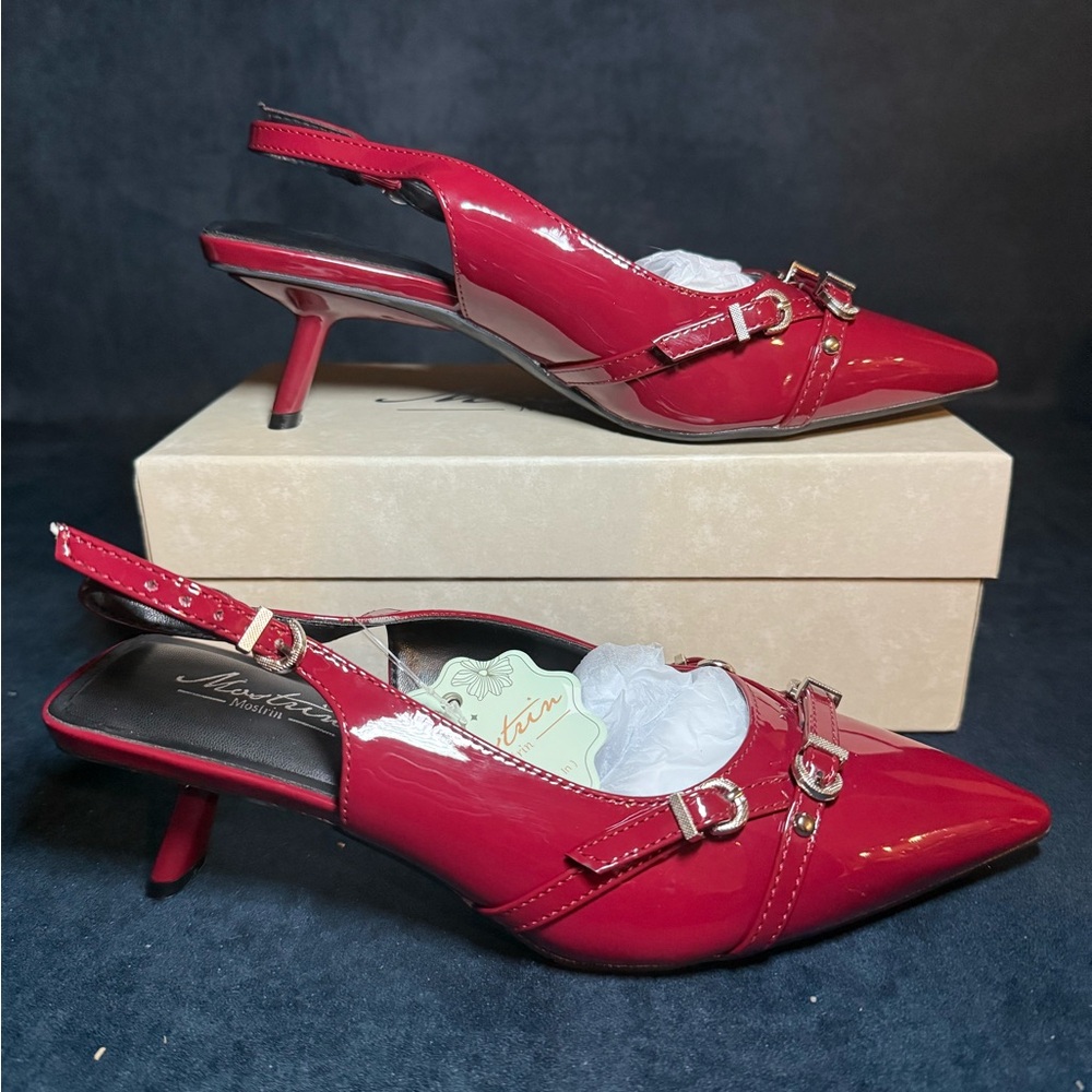Women's Red Slingback Heels